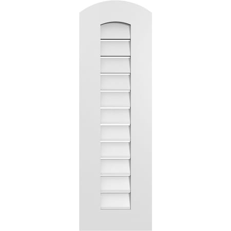 Ekena Millwork Arch Top Surface Mount PVC Gable Vent: Non-Functional, w/ 3-1/2"W x 1"P Standard Frame, 12"W x 36"H GVPAR12X3601SN